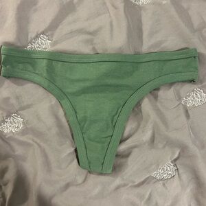 Green Cotton thong NWOT read description